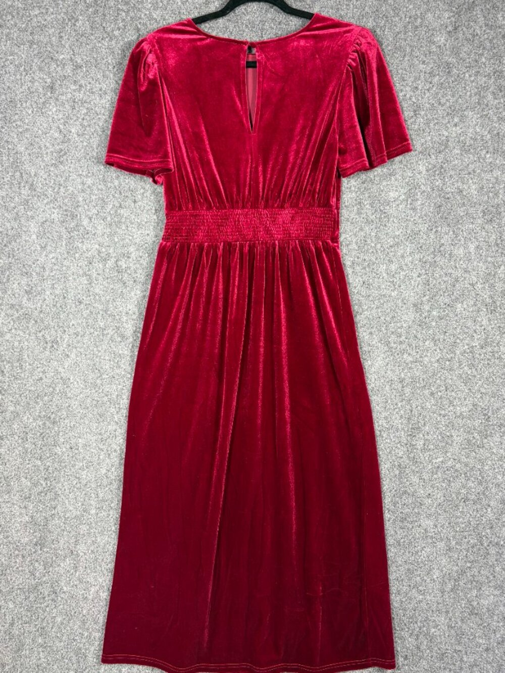 Sugarlips Night Bloom Romantic Velvet Midi Dress, Front Slit- D5753V - Size M - Picture 2 of 7